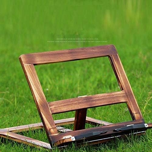 Foldable Recipe Book Stand Wooden Frame Reading Bookshelf Tablet Pc Support Stand