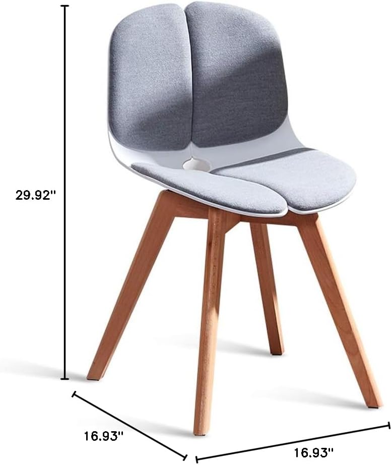 RXBFD Comfortable Chair Assembled Modern Style Dining Chair Mid Century Modern Side Chair, Lounge Plastic Chair with Upholstered, for Kitchen/Dining/Bedroom/Living Room Leisure Chair