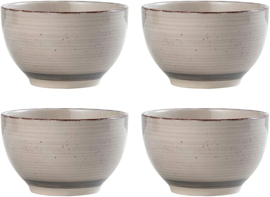 Pfaltzgraff Sadie 16-Piece Cream Dinnerware Set, Service for 4, Durable Stoneware Plates and Bowls with Classic Design, Microwave and Dishwasher Safe