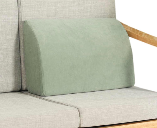 Soft Sofa Lumbar Support Pillow Sponge Living Room Reading Rest Back Waist Cushion Ergonomic Couch Backrest Pillow (Light Green, 70×33×15cm/27.56"×12.99"×5.91")
