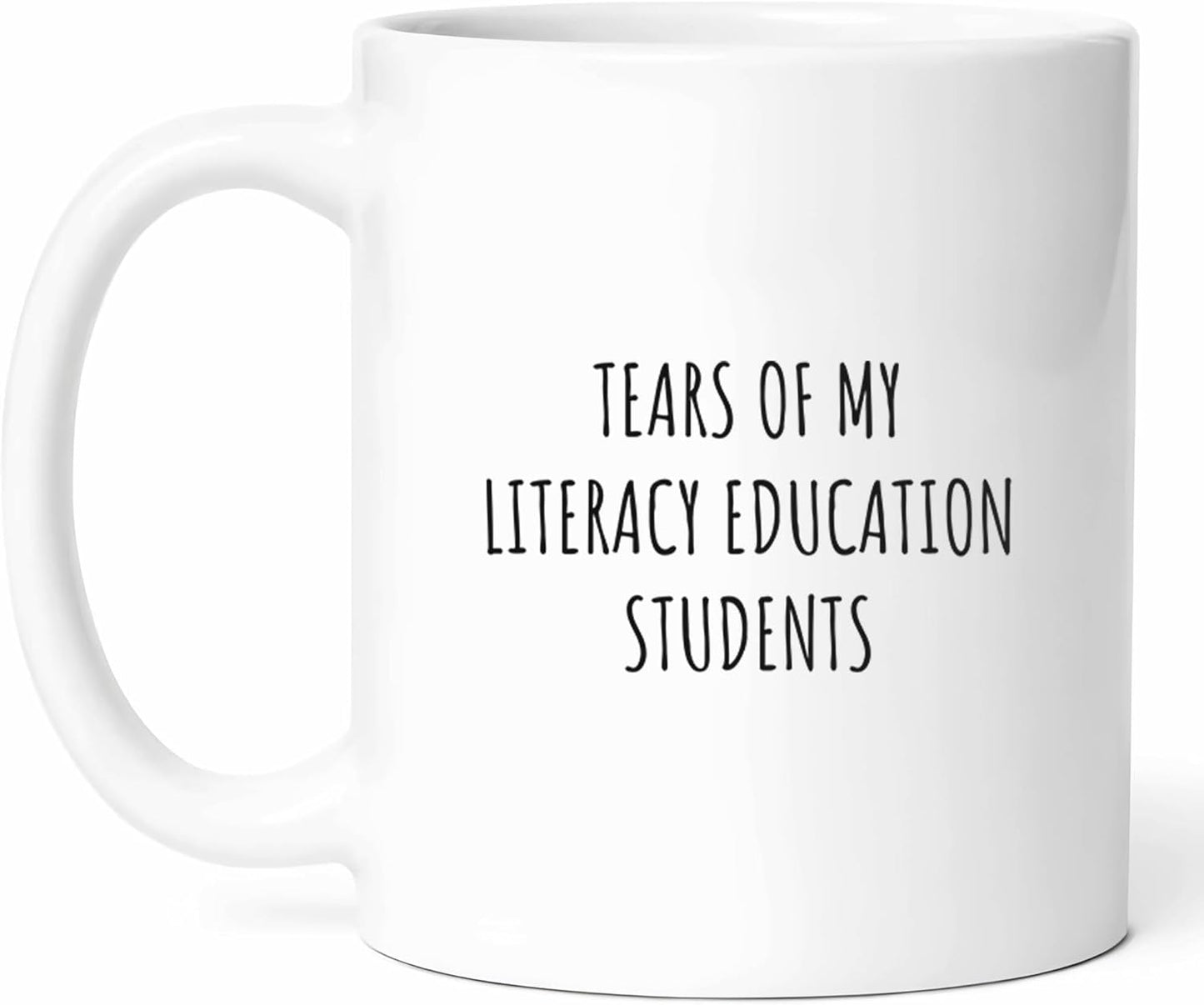 Funny Literacy Education Teacher Mug - Reading Coffee Cup - Book Lover Funny Gift From Students - Language Arts Tea Mugs - Advocate Cups - 11 Oz Ceramic Gifts For Educators, Birthday, Him, Her