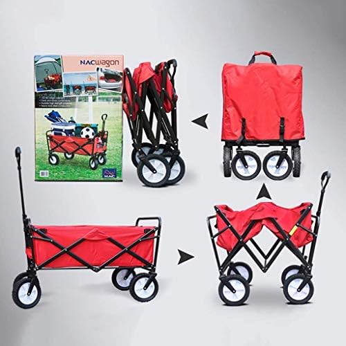 Portable Camping Cart,Folding Portable Garden Trolley Cart Heavy Duty Wagon Multi-Function Shopping Cart for Outdoor Camping Beach Supermarket Pull Truck
