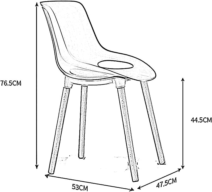 Comfortable Chair Mid-Century Modern Kitchen and Dining Room Chair with Natural Wood Legs, Ergonomically designed comfort curve, for Living Room/Cafe/Lounge /Study Room/Dining Room/Pub Leisure Chair