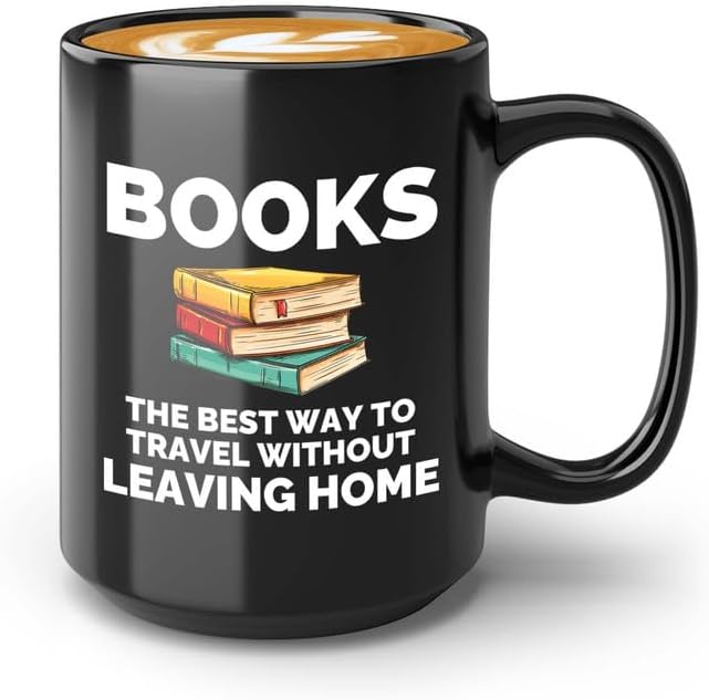 Book Lover Coffee Mug 15oz Black - The best way - Gift For Poets Bookish People Bibliophile Librarian Book Club Reader