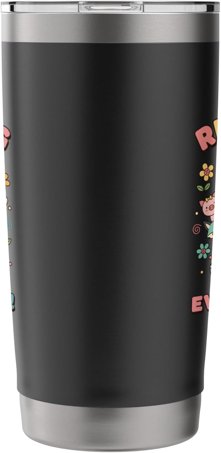 Reading Is For Everyone Elephant Book Lover Stainless Steel Insulated Tumbler