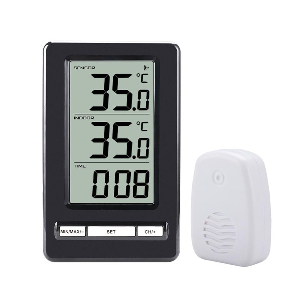 Indoor and Outdoor Thermometer Room Temperature Gauge Large Screen Digital Display