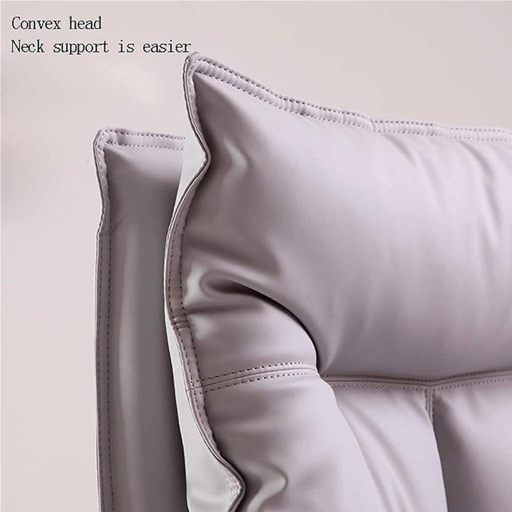 Ergonomic Leather Office Chair with Footstool Gaming Executive Adjustable Reclining Desk Chairs for Comfortable Seating Meeting Room Lunch Break Reading