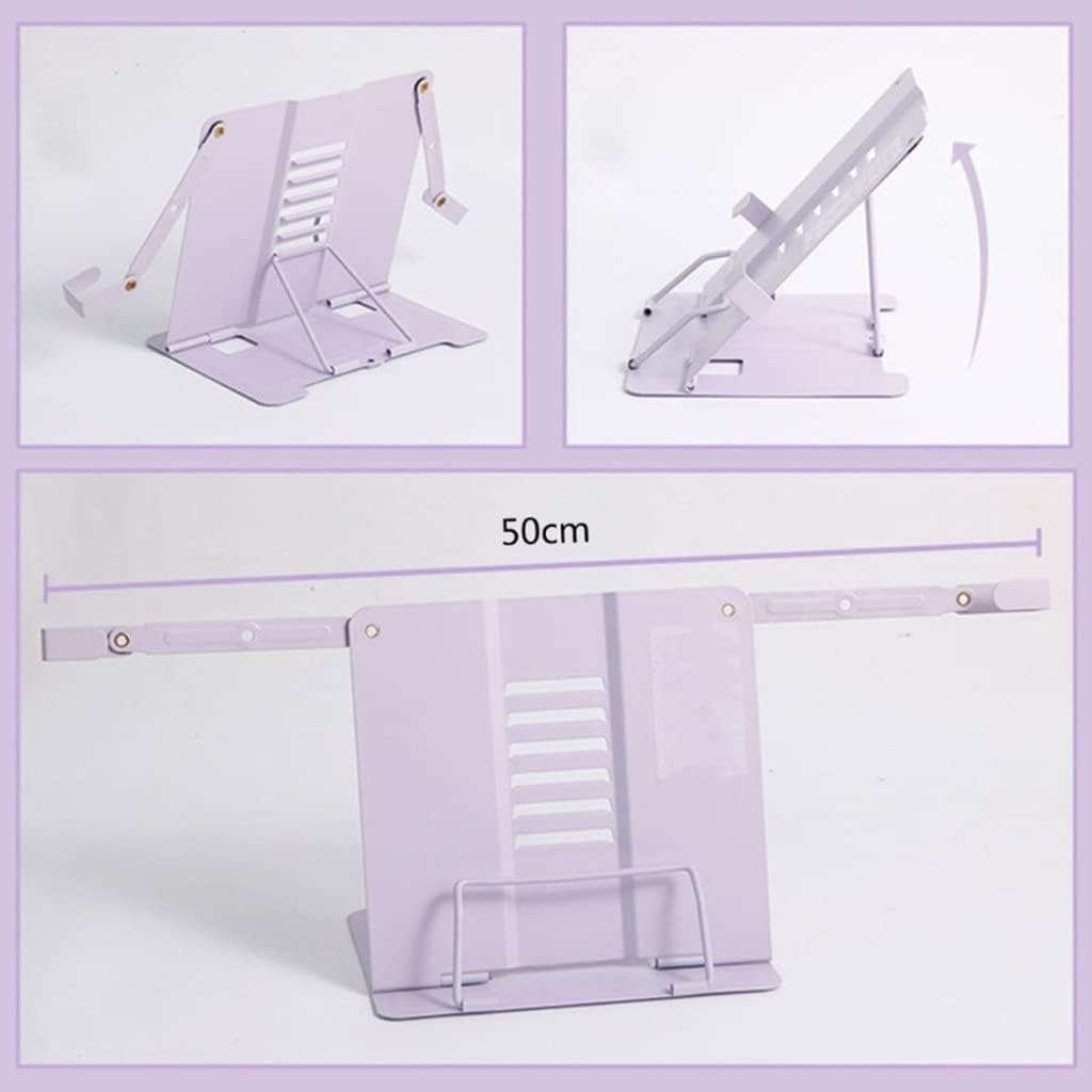 Metal Book Stand Adjustable Cookbook Document Reading Rest Foldable Desk Holder Heavy Duty Display