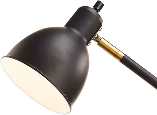 Catalina Lighting 20092-001 Modern Adjustable Desk Light with Power Outlet, Classic Table Lamp for Office, Dorm, or Bedroom, Reading Light Nightstand Lamp, Bulb NOT Included, 20.75", Black