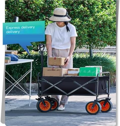 Portable Camping Cart,Outdoor Beach Trolley Cart Portable Hand Trolley for Moving Camping Tools Stackable and Easy to Transport