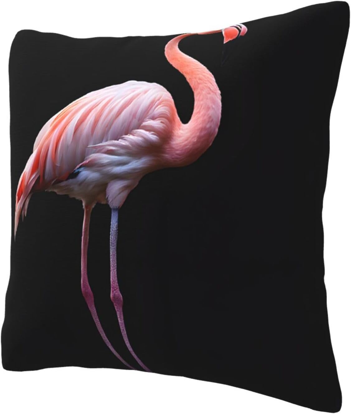 All-Season Square Pillow Covers 18"X18", Abstract Flamingo, Decorative Throw Pillow Covers for Sofa Bed Couch, Hidden Zipper Cushion Cover, Square Lumbar & Accent Pillowcases for Home Decor