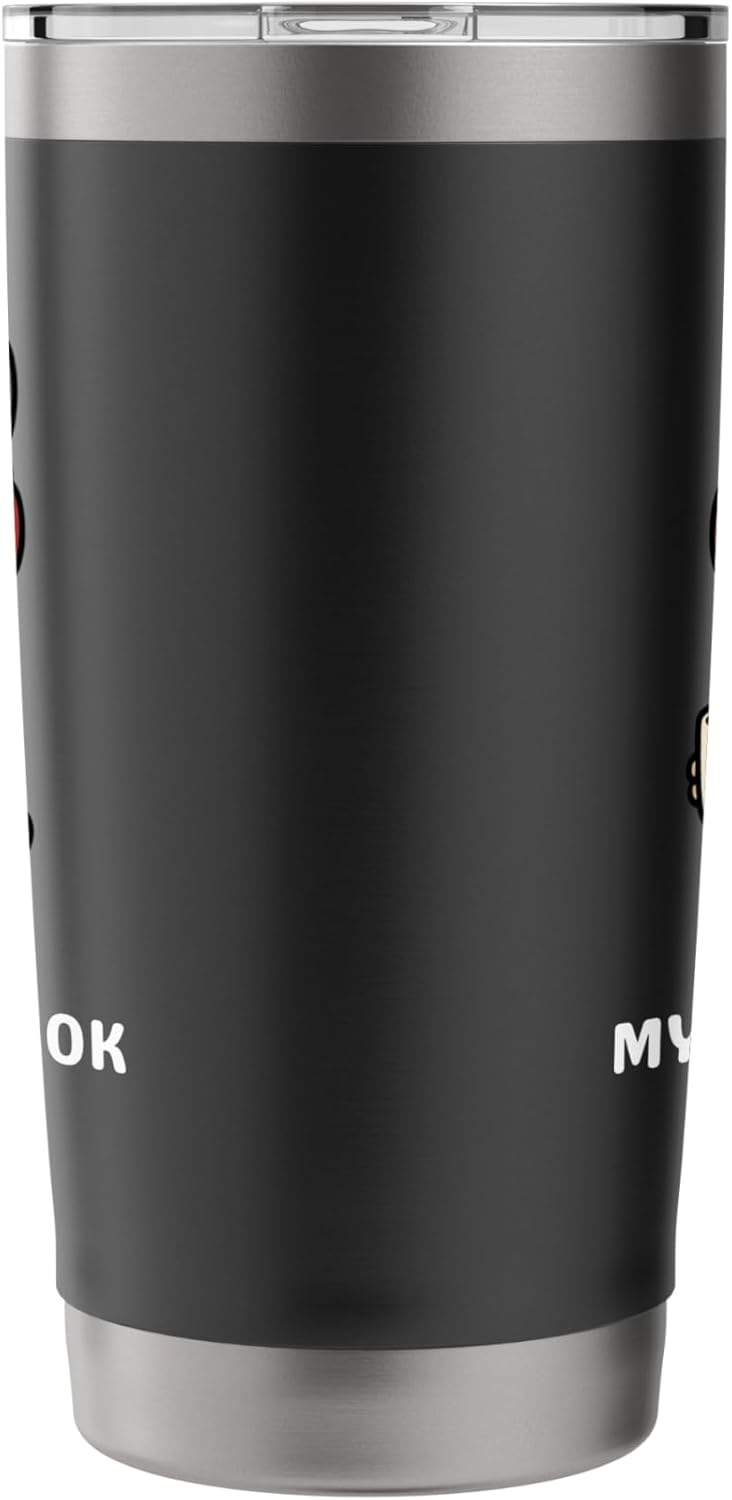 I Paused My Audiobook For This Dog Book Lover Coffee Tumbler Stainless Steel Insulated Tumbler