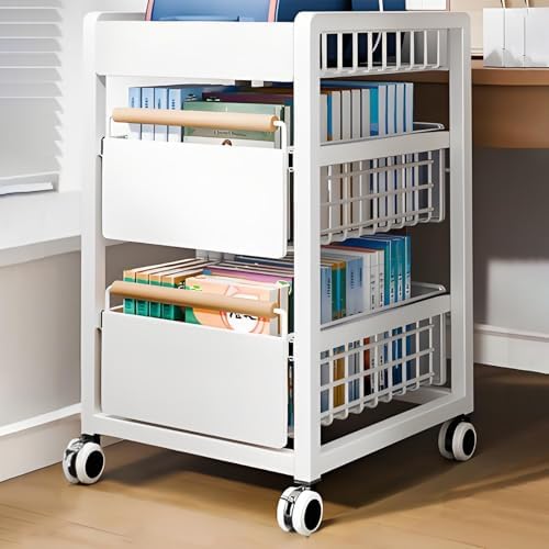 Revolving Metal Bookshelf - Space-Saving Rotating Bookcase for Home, Office, Study, and Living Room - Stylish Storage Organizer for Bedrooms and Balconies
