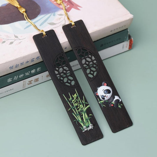 Bookmarks Wooden Bookmark Panda Bamboo Reading Book Markers Book Page Marker Gifts for Women, Kids, Teens Girls, Readers and Book Lovers Pack of 2