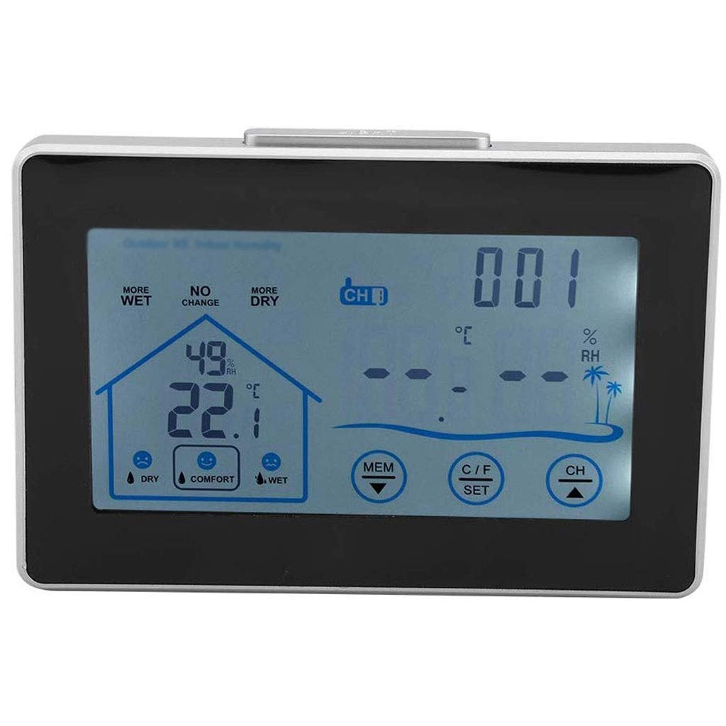 Room Thermometer - Touch Screen Intelligent Indoor Temperature and Humidity Meter Electronic