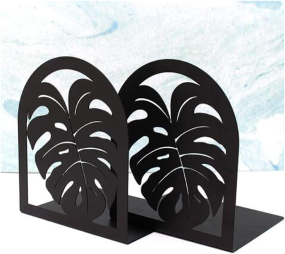 2PCS Metal Book Stand Turtle Back Leaf Book Holder Landscape Storage Learning Reading Rack Hollow Bookends Retro Book End Shelf Book Holder Bookends
