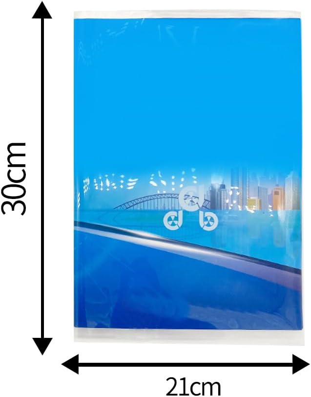 Book Covers, 10 Pieces Transparent Waterproof Plastic Book Sleeve Notebook Protector Book Cover for Books 21x30cm