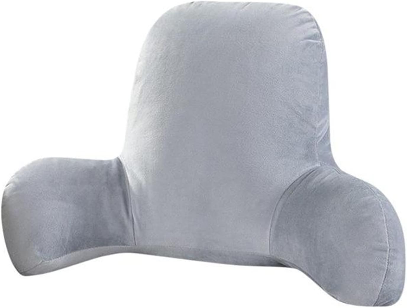 HBJWOV Plush Big Backrest Reading Rest Pillow Lumbar Support Chair Cushion with Arms Sofa Cushion Back Pillow Bed(Gray)
