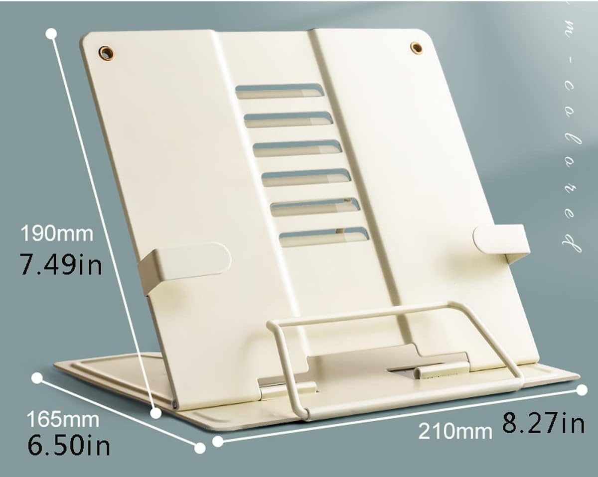 Book Stand Desk Book Stand Metal Reading Rest Book Holder Adjustable Cookbook Documents Holder Portable Bookstands