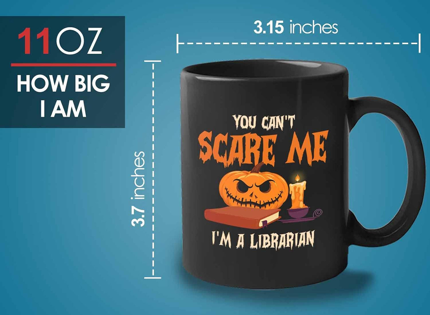 Bubble Hugs You Can't Scare Me Mug Black 11 Oz - Funny Reading Book Lovers Literary librarian Halloween Reader - Hellowin, October, Costume, Cospla Horror, Ancient, Festival, Holida Decoration Ideas,