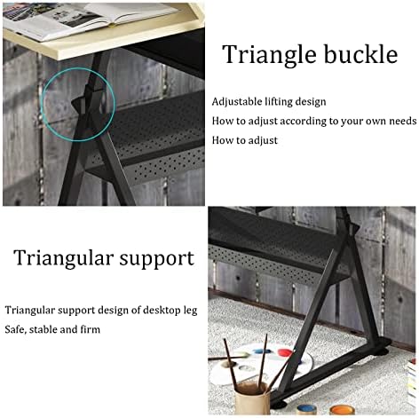 Drawing Tilting Tablet,Professional Drafting Desk, Wooden Drawing Table Adjustable Height Drafting Desk Drawing Table Tiltable Tabletop