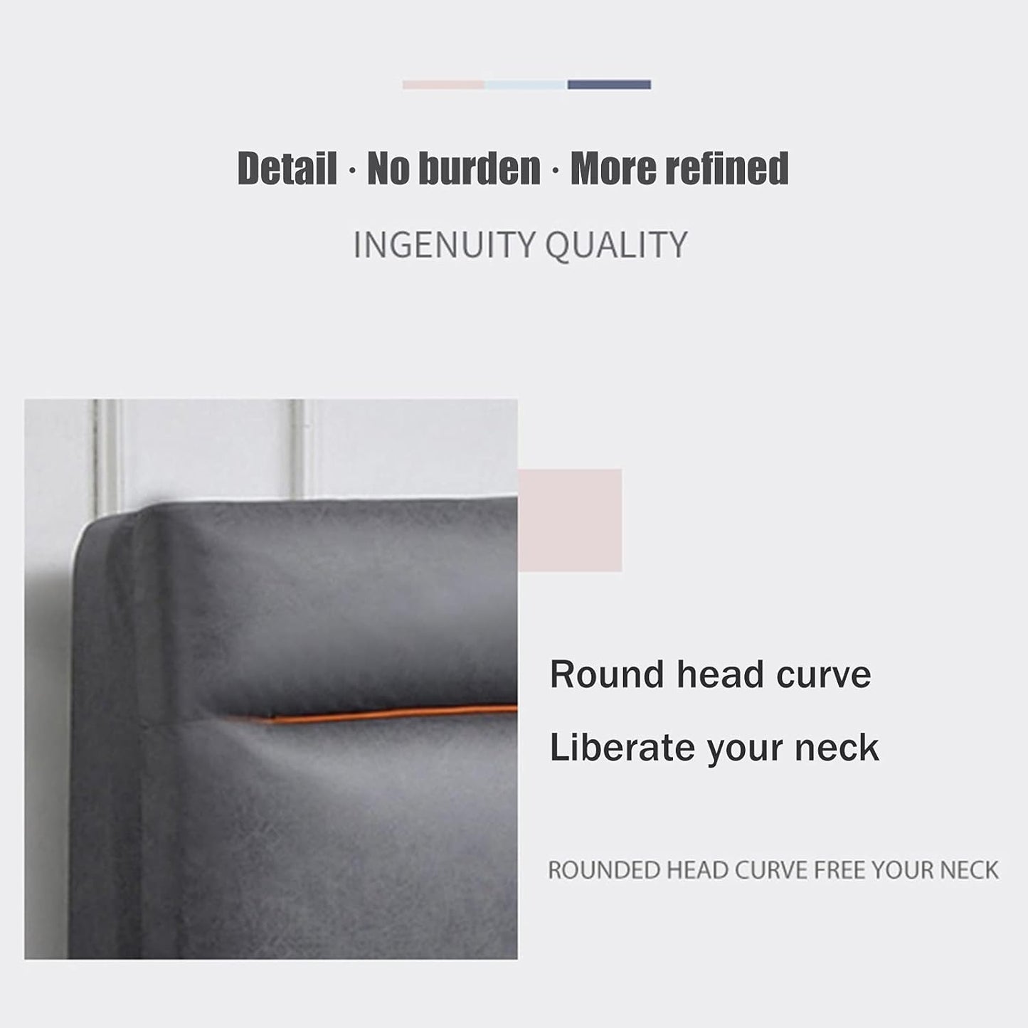 Upholstered Headboard Reading Pillow,Faux Leather Bed Rest Positioning Support Pillow,Perfect Lumbar Cushion Suitable for Bed with headboard,Removable Cover(Can Be Customized)