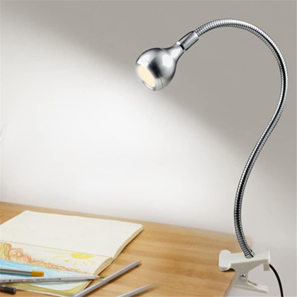 Led Clip on Light,Eye Caring Bed Reading Light,Reading Light with Gooseneck,360° Flexible Book Clamp Light,Night Light Clip on for Desk, Bed Headboard and Computers Black