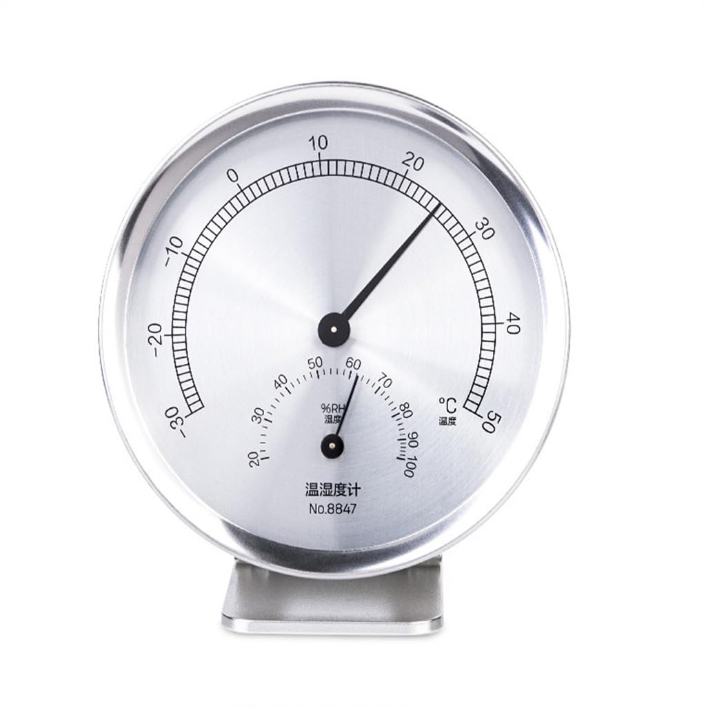 Metal Temperature and Humidity Meter Home Hanging Dual-use Office and Dry Thermometer