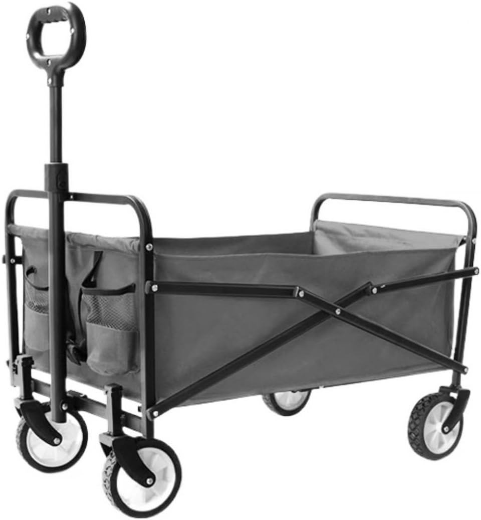 Portable Camping Cart,Festival Trolley Camping Trolley Garden Trolley Folding Portable Garden Trolley Cart with 4 Wheels Heavy Duty Wagon Shopping Cart for Outdoor Camping Beach