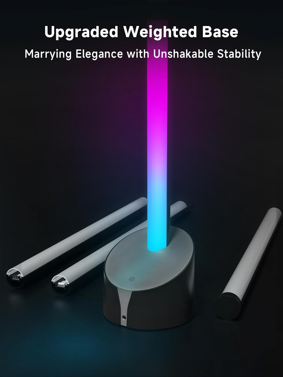 GIPOYENT Standing Floor Lamp, RGB LED Lamp with Music Sync, Smart App and Remote Control Ambience Light with Music Sync, LED Lamp with 16 Million Colors for Bedroom, Living Room Gaming Room