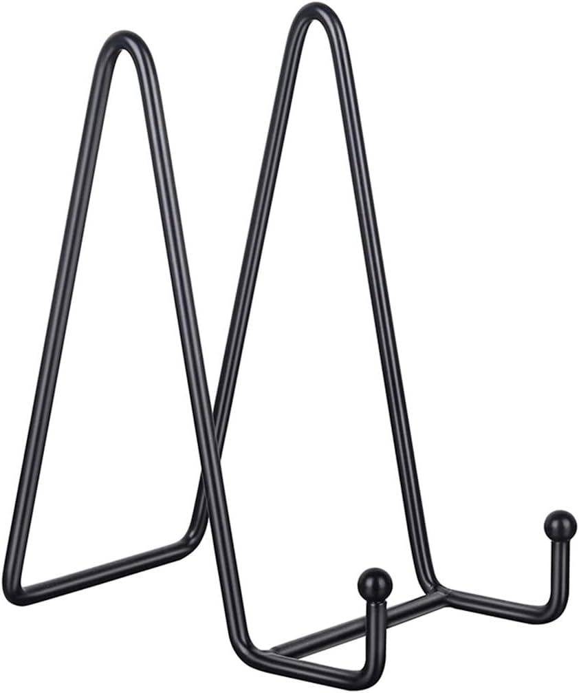 3pc Black Metal Display Stands for Plate Stand Plate Holder Display Stands for Picture, Decorative Plate, Book,Photo Easel
