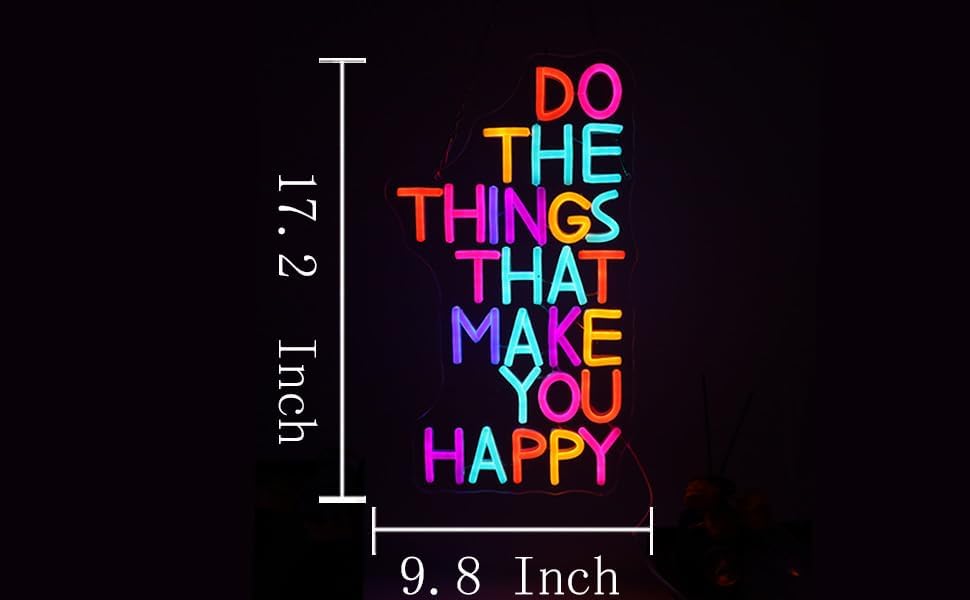 Do The Things That Make You Happy Neon Sign For Classroom Decor LED Classroom Lighting Wall Art Decor Holiday Birthday Gift