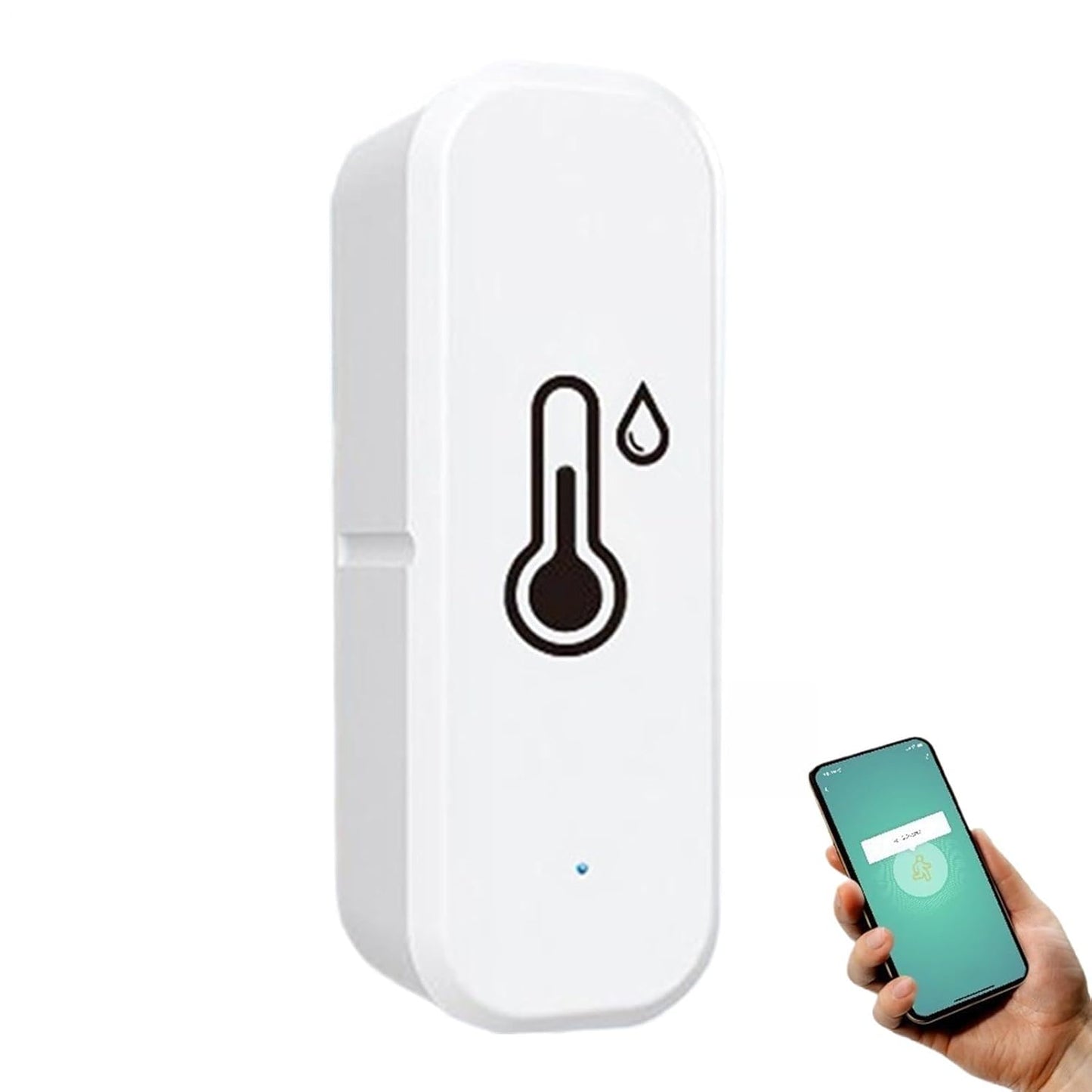 WiFi Temperature Sensor – Wireless Hygrometer Monitor for Smart Home | High Precision Device with Remote Access, Data Export, and App Alerts for Indoor Climate, Room Monitoring, and Environmental Trac