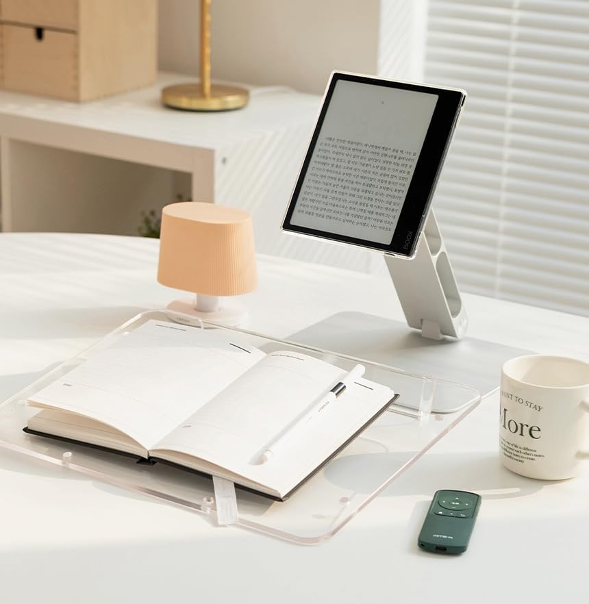 MITER 2-in-1 Magnetic Book & Tablet Stand – Detachable Acrylic Holder for Paper Books, Magnetic Mount for iPhone, iPad, Galaxy, Kindle, Boox, e-Reader Adjustable Innovative-Stand