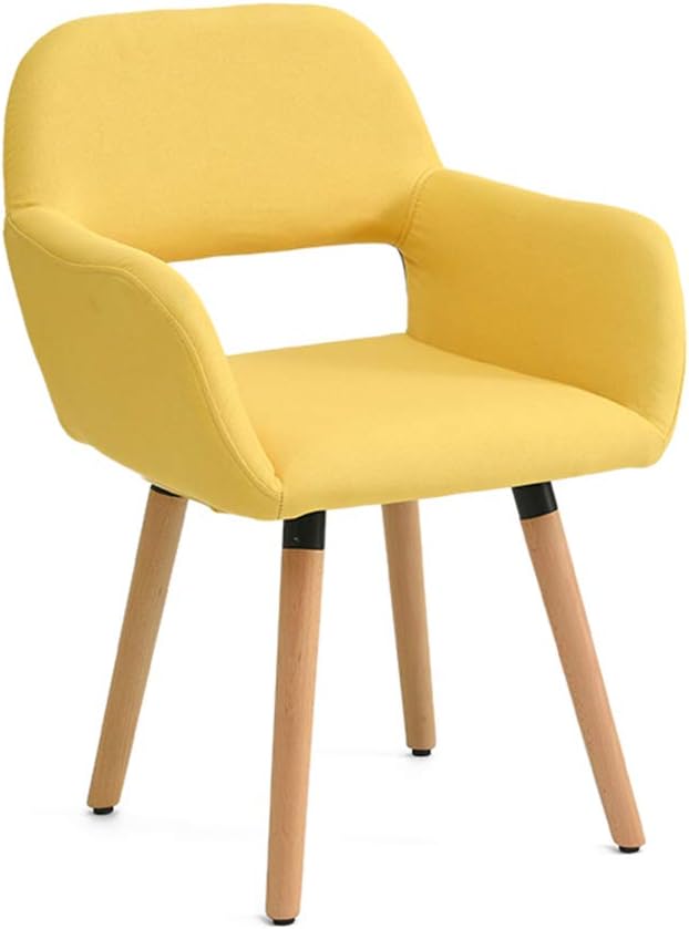Comfortable Chair Nordic PU Leather Dining Chairs,Modern Upholstered Lounge Side Chair Makeup Stool,with Solid Wood Legs,for Restaurant/Pub/Cafe/Living Room/Hotel/Kitchen Leisure Chair