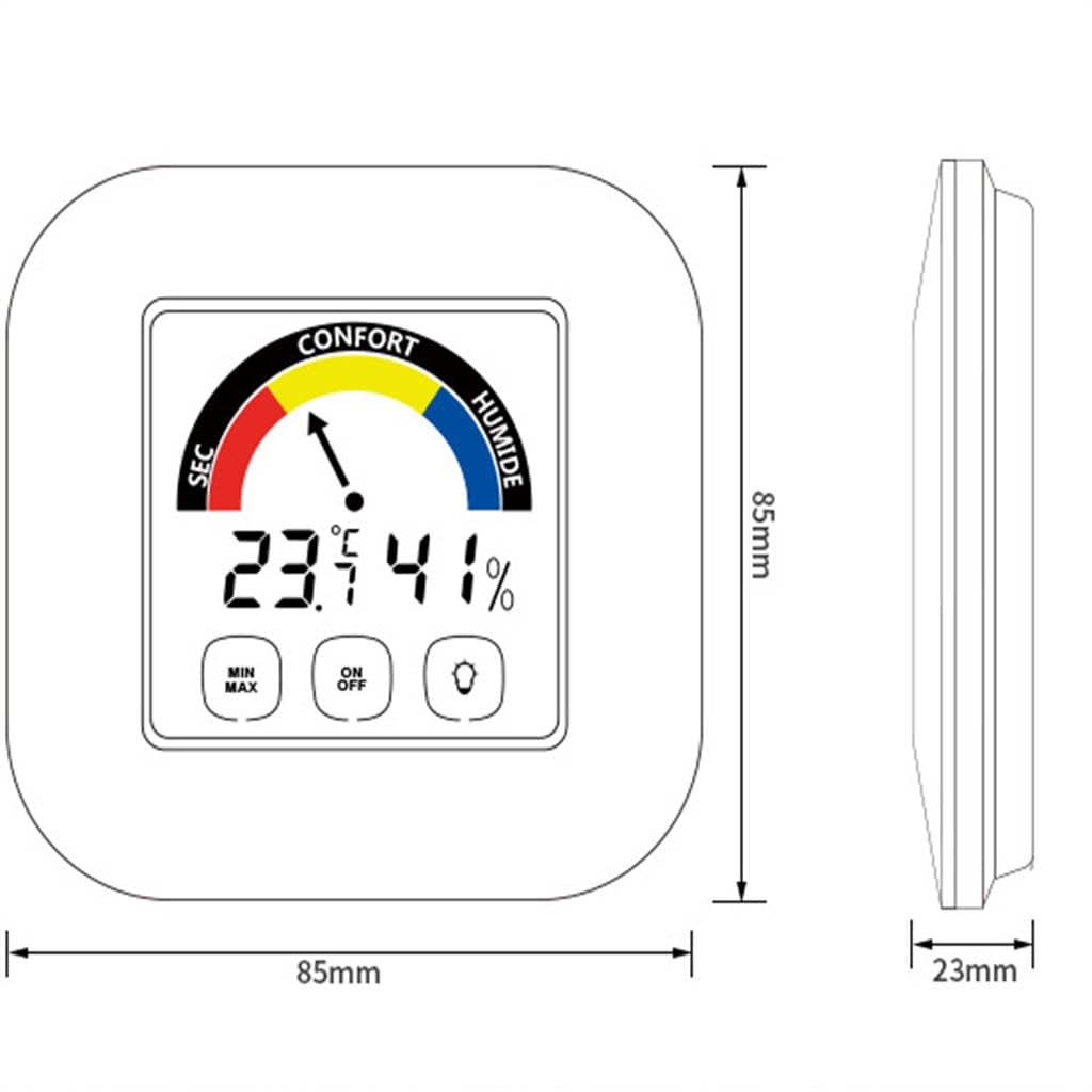 Multi-Functional Smart Home Electronic Digital Temperature and Humidity Meter