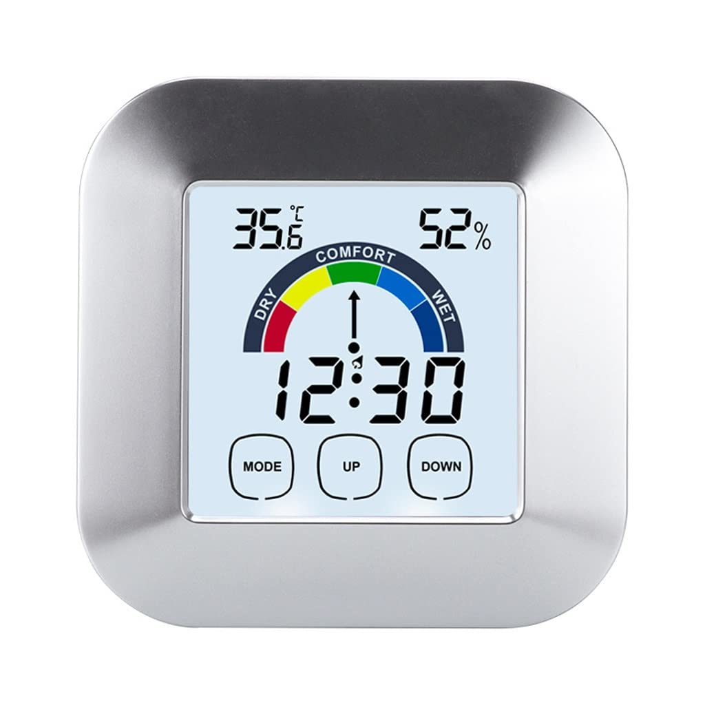 Multifunctional Electronic Clock Room Thermometer Touch Screen Home Display with Comfort