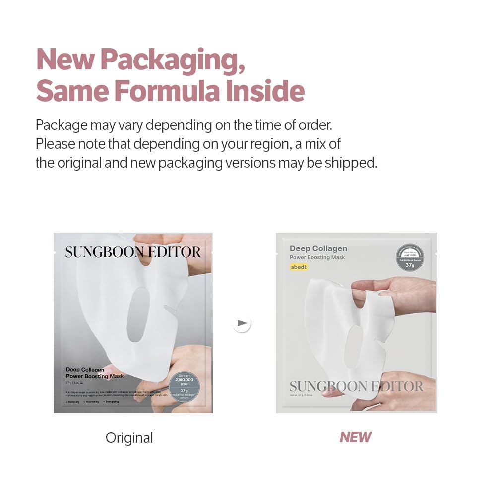 SUNGBOON EDITOR Deep Collagen Overnight mask 37gx17ea Real Collagen 2,160,000PPB for Elasticity TikTok Trend Items Original Hydrating Collagen Face Mask Korean Skin Care Gifts for Women