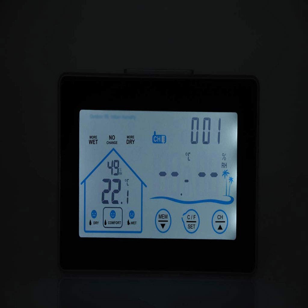 Room Thermometer - Touch Screen Intelligent Indoor Temperature and Humidity Meter Electronic