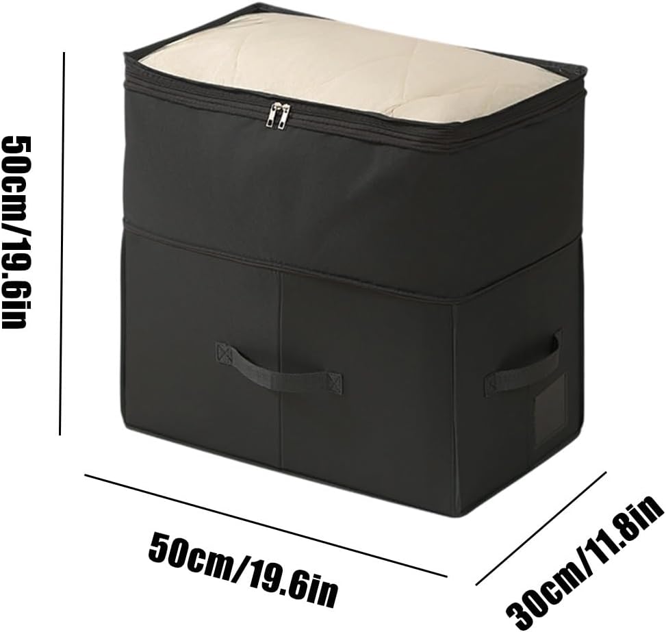 Under Bed Clothes Storage - Large Capacity Foldable Waterproof Box,Under The Bed Storage,for Quilts Blankets Seasonal Clothing Bedding Closet Garage Basement Attic Bedroom Home