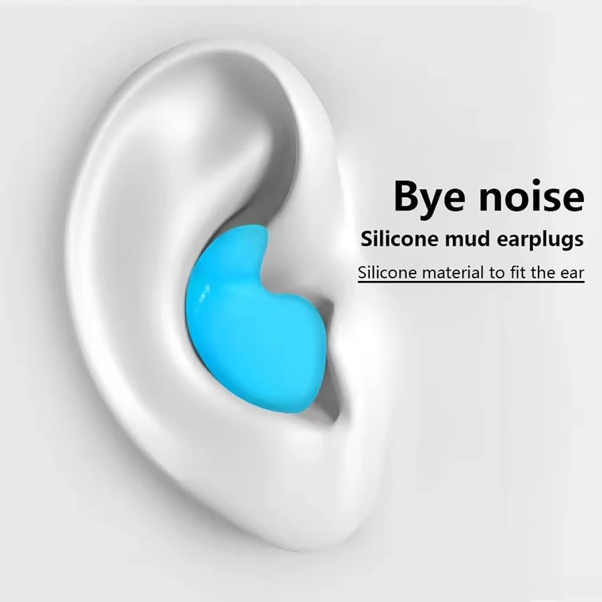 Moldable Silicone Noise Cancelling Earplugs 6 Pairs for Sleeping, Swimming, Shooting,Taking a Plane (Orange, One Size)