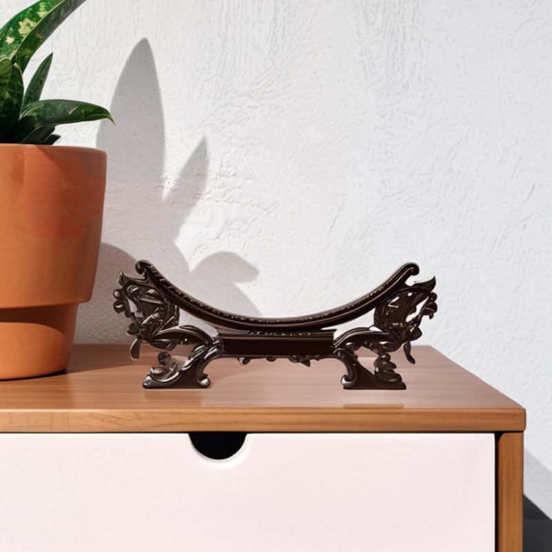 Healifty Wooden Plate Display Stand: Chinese Dragon Chinese Plate Holder for Decorative Display Multi-Functional Easel Stand Ornament for Wall and Home Tabletop Decor