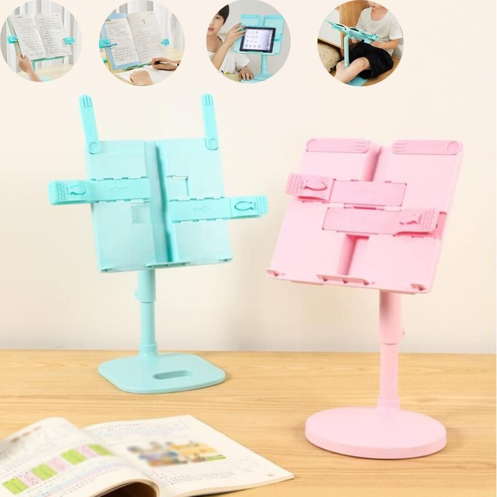 Book Holder Stand for Reading, Cookbook Holder Stand, Book Stand for Reading Adjustable Height, Laptop Stand for Desk for Music Books, Textbook,Tablet (Color : /Pink, Size : A) (/Pink B) (/White A)