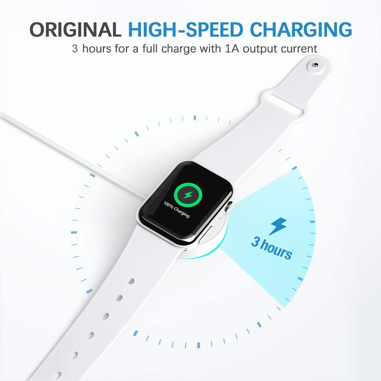 Watch Charger for Apple Watch Charger, Long 6.6FT iWatch Portable Wireless Fast Charging Cable Cord with USB Wall Charge Plug Adapter Block Compatible with Apple Watch Series 9/8/7/SE/6/5/4/3/2/1