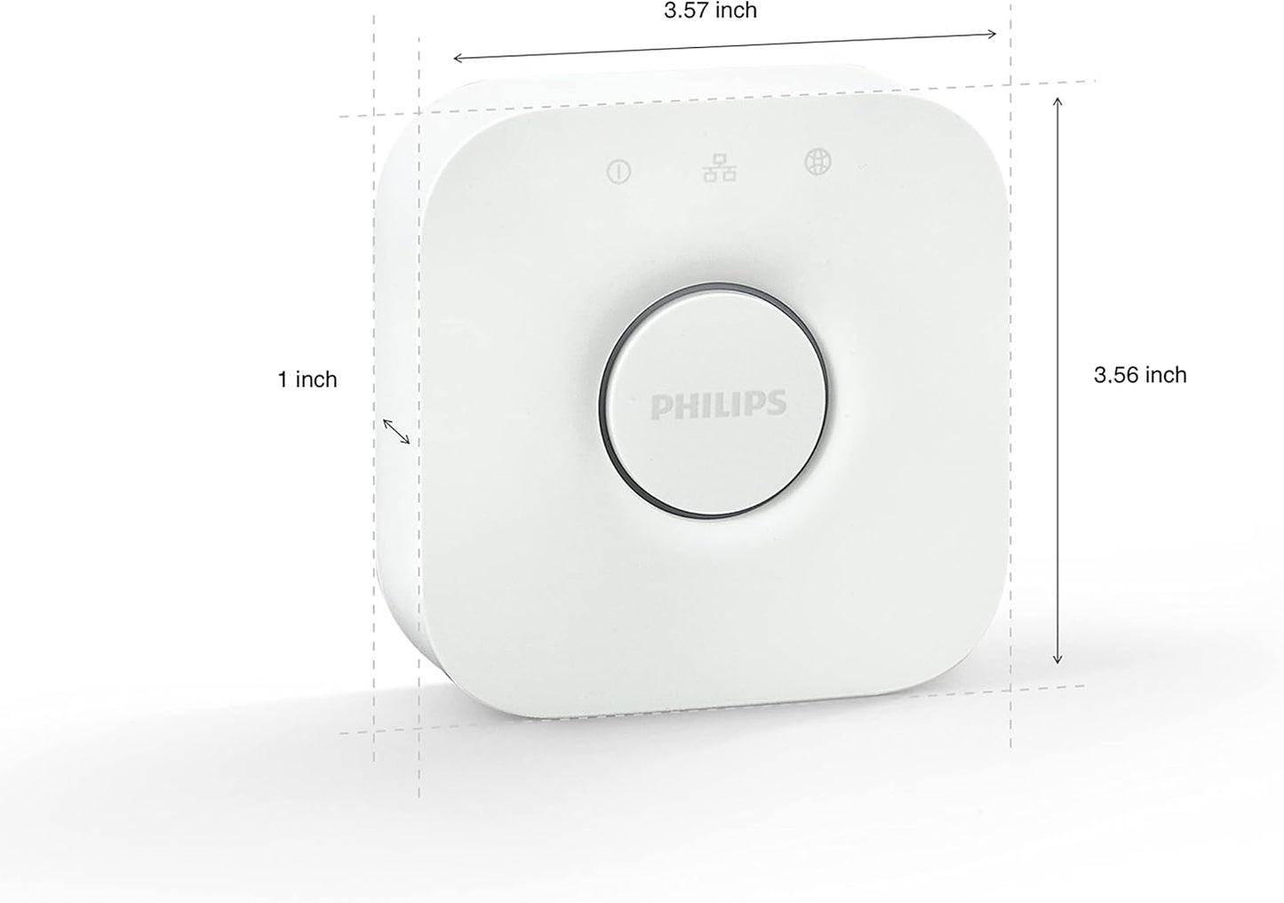 Philips Hue Bridge, Unlock the Full Potential of Hue Bridge System, Multi-Room and Out-of-Home Control, Create Automations and Zones, Smart Lighting Hub, Works with Voice and Matter-Compatible