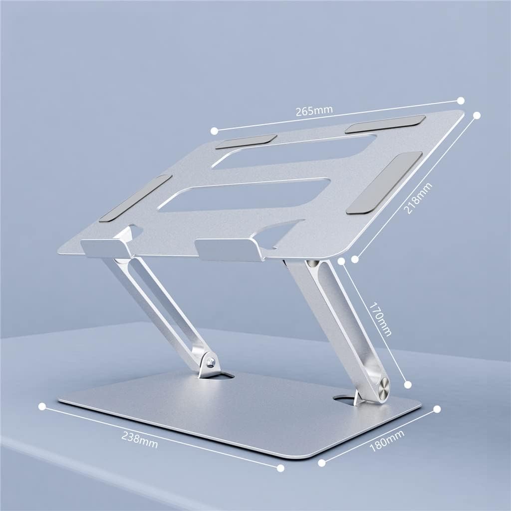 Laptop Stand Foldable Metal Aluminum Alloy Tablet Portable Desktop Office Bracket(White-Fruit peach5)