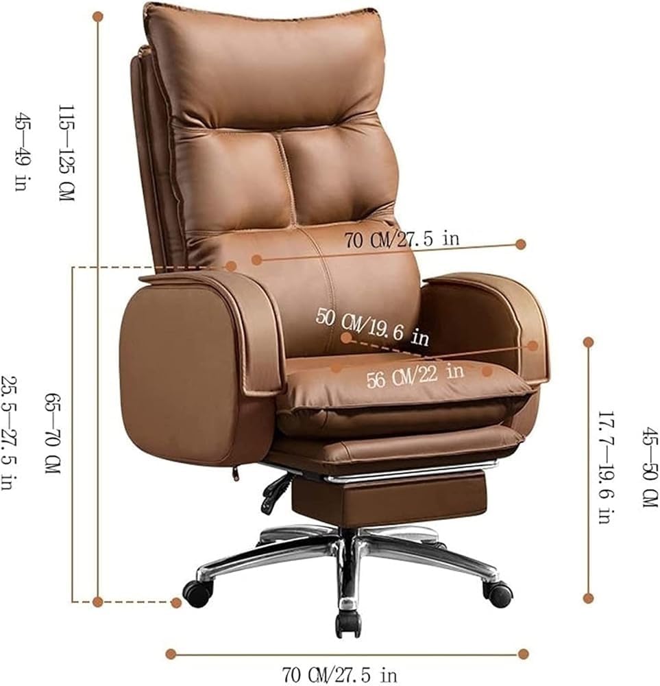 Ergonomic High Back Executive Leather Office Chair with Massage Adjustable Height Chairs with Footrest for Workspace Reception Study Bedroom Reading(Black)