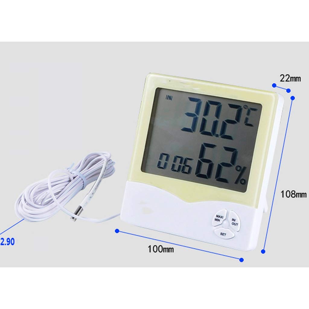 Home Temperature Hygrometer External Probe and Humidity Measuring Instrument Indoor High Precision Electronic Thermometer