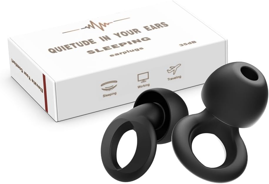 Ear Plugs for Sleeping, 35dB Ear Plugs for Sleeping Noise Cancelling, Reusable Silicone Ear Plugs for Noise Reduction, Sleep, Work, Deep Focus, Hearing Protection, Concert, Swimming and Snoring