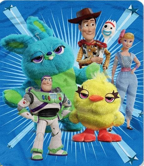 Toy Story 4 Woody Soft Throw Silky Blanket 40"x50" Buzz and The Gang